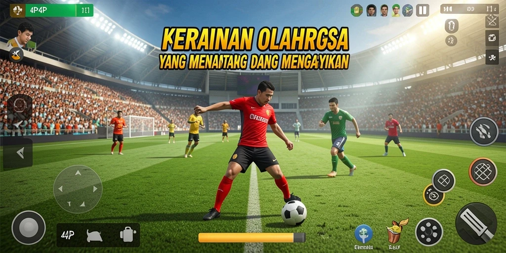 Tampilan aksi mendebarkan di dalam permainan 4P4P.