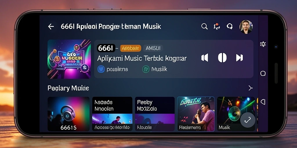 Screenshot gameplay 666I menunjukkan pengguna menikmati pengalaman musik yang seru.
