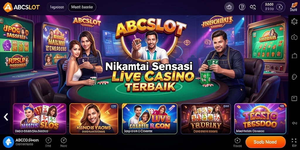 Tampilan gameplay Live Casino yang mengesankan dan interaktif di ABCSLOT.