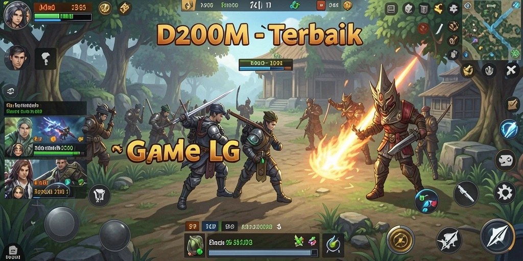 Tampilan gameplay seru di dunia D200M yang penuh strategi.