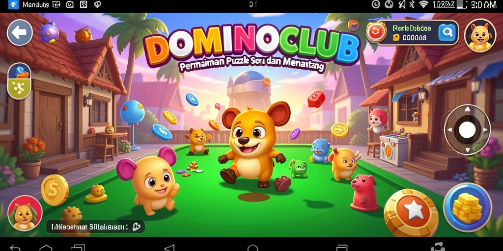 Gameplay DOMINOCLUB yang penuh tantangan dan seru.