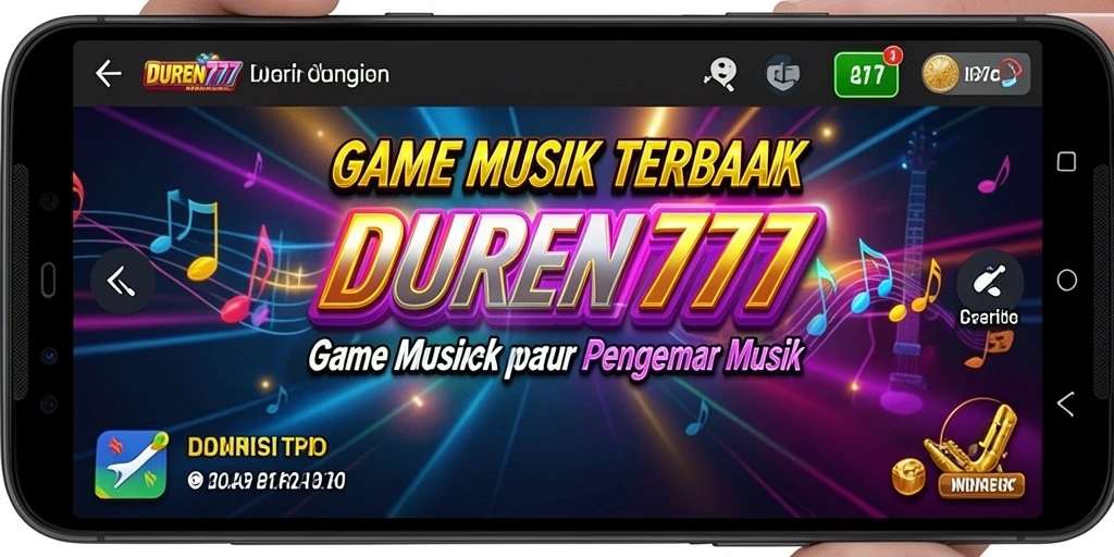 Tangkapan layar DUREN777 menampilkan gameplay musik yang seru dan interaktif.