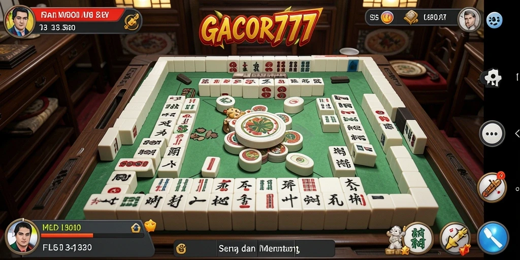 Tangkapan layar permainan GACOR777 menampilkan gameplay Mahjong yang mendebarkan.