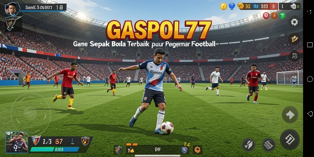 Tampilan aksi seru dalam gameplay GASPOL77 yang menguji keterampilan sepak bola.