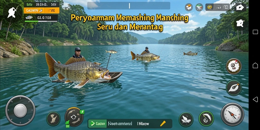 Screenshot GASWIN menunjukkan momen memancing yang mendebarkan dan mengasyikkan.
