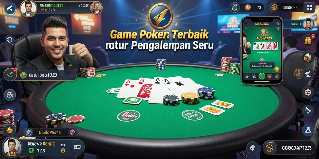 Screenshot GOCAP123 menampilkan momen seru dalam permainan poker.