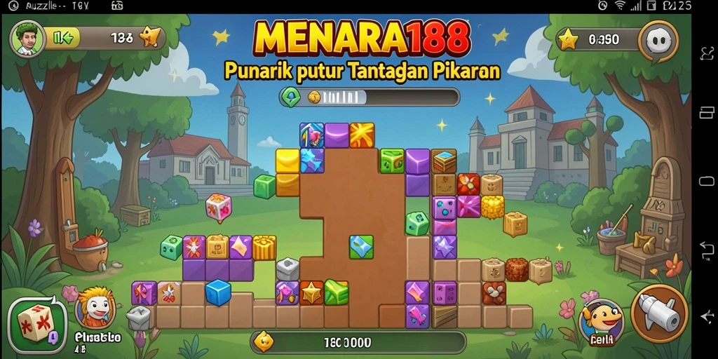 Tampilan gameplay MENARA188 yang menarik dan penuh teka-teki.