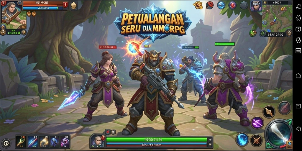 Screenshot MPOID menampilkan aksi seru dalam pertempuran MMORPG.