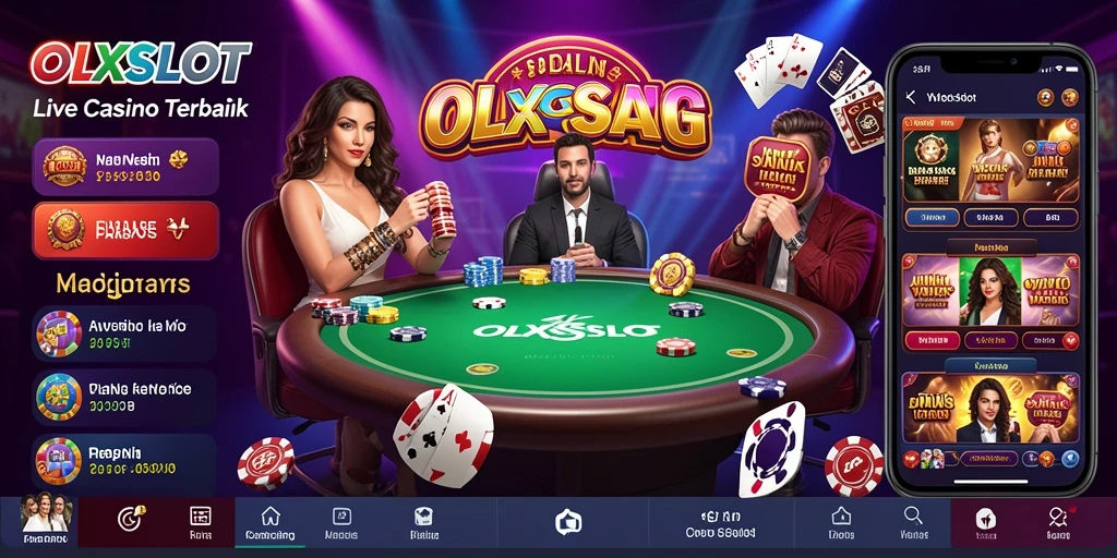 Tampilan gameplay Live Casino yang memikat di OLXSLOT.