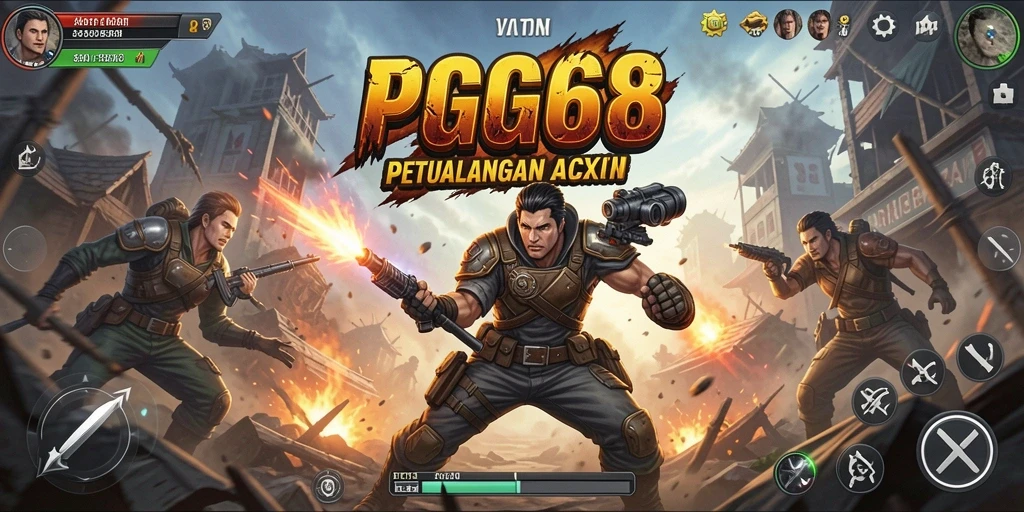 Tampilan gameplay PGG68 yang menegangkan dan penuh aksi.