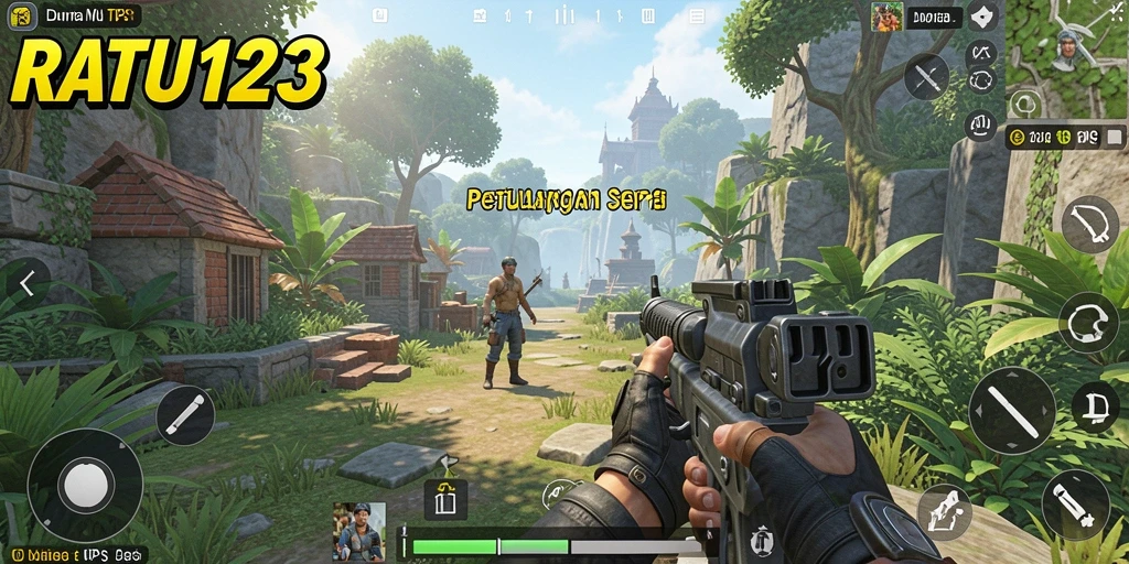 Screenshot gameplay RATU123 menampilkan aksi seru dalam TPS.