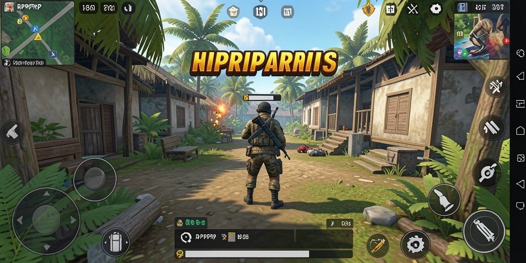 Tangkapan layar menunjukkan karakter yang berinteraksi dalam gameplay Simulation.