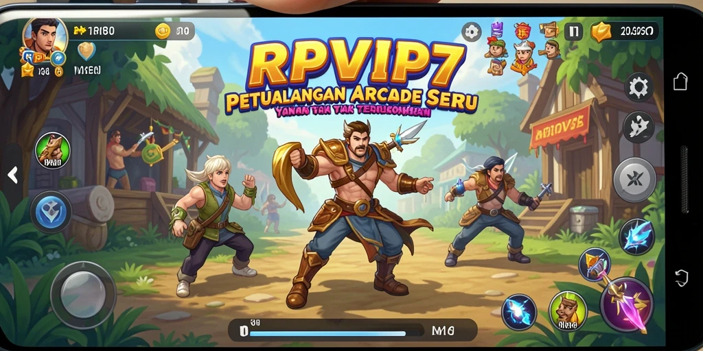 Screenshot utama RPVIP7 menampilkan gameplay Arcade yang seru dan menantang.