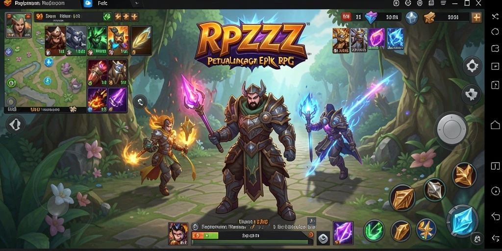 Screenshot gameplay RPZZZ menunjukkan aksi pertarungan yang mendebarkan.