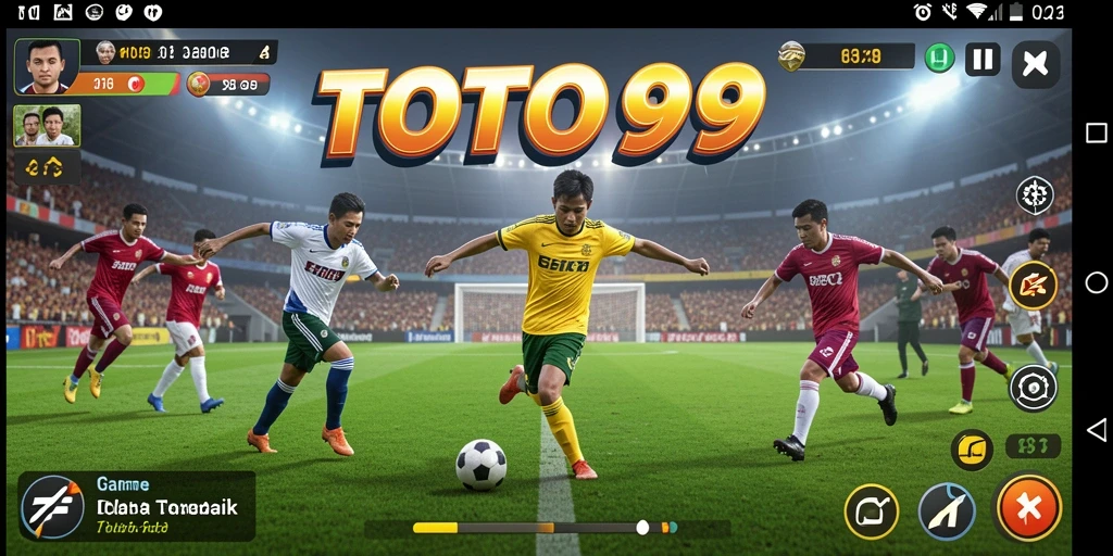 Tampilan gameplay TOTO99 menunjukkan aksi olahraga yang seru dan dinamis.