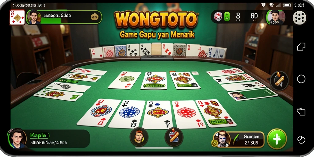 Tampilan mendebarkan dari gameplay Gaple di WONGTOTO.